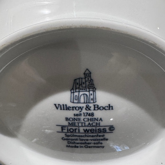 🫖 Vintage Elegant Villeroy and Boch Fiori White Porcelain Pot 🫖 - Picture 12 of 15
